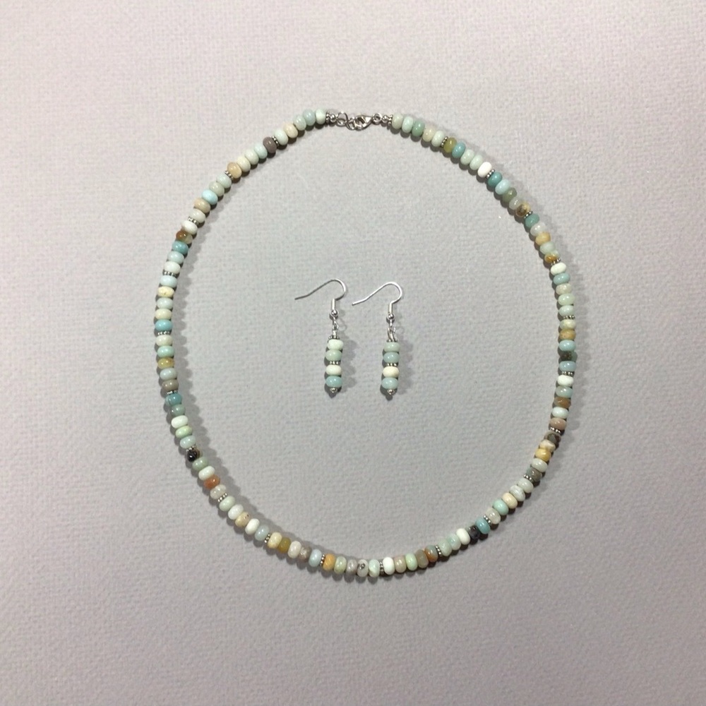 Amazonite Necklace and Earring Set